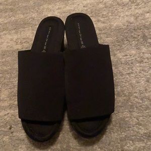 Black Steven sandals by Steve Madden